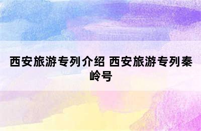 西安旅游专列介绍 西安旅游专列秦岭号